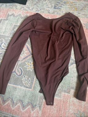 Abercrombie & Fitch Long Sleeve Chocolate Brown Bodysuit